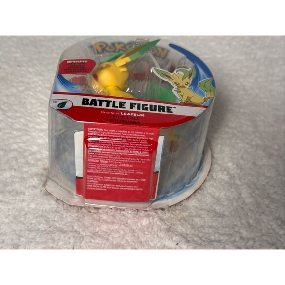 Pokemon Battle Figure Leafeon Articulated Battle 3" Jazzwares 2021/New - Picture 2 of 6